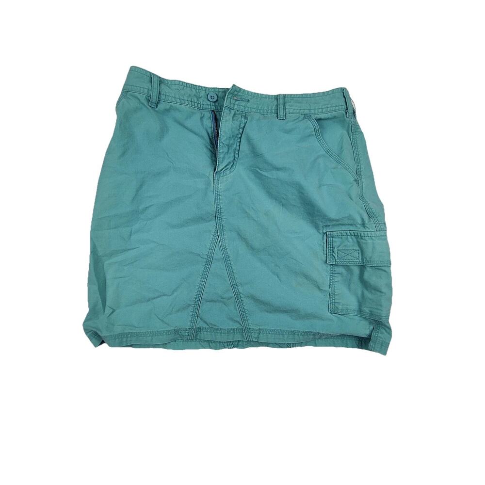 Royal Robbins Skirt Womens 6 Green Cargo Cotton Outdoor Travel Pockets Short
